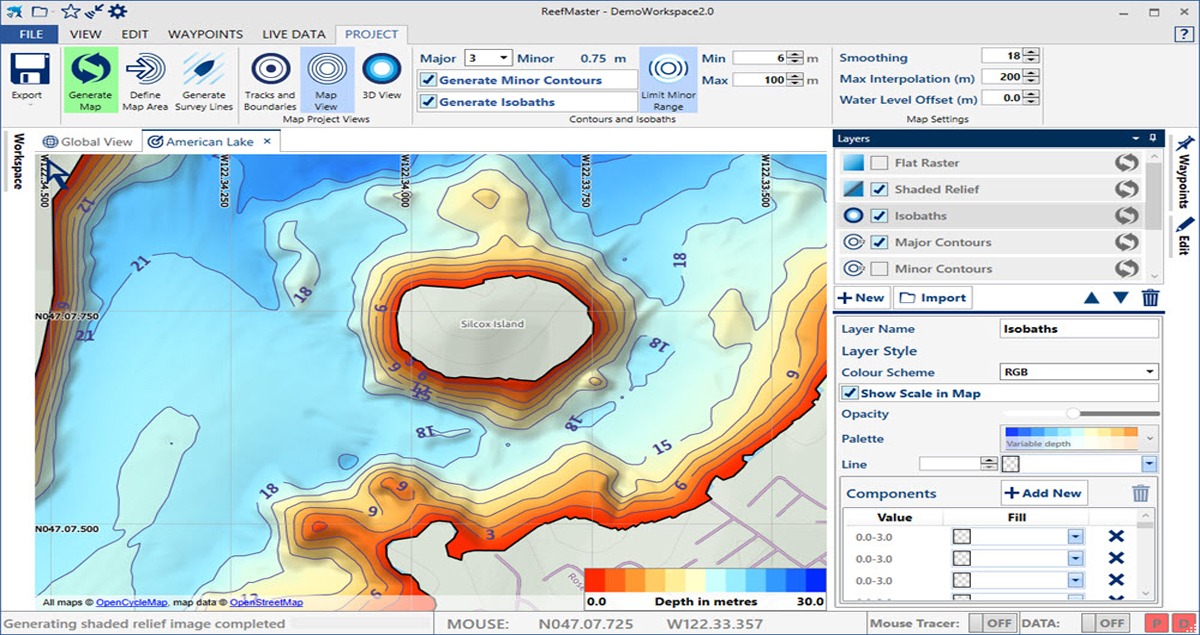 gestionar waypoints ReefMaster
